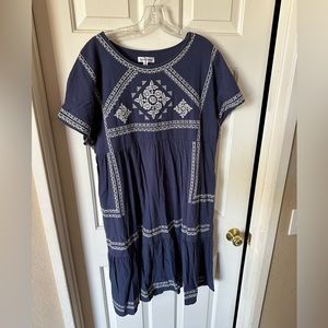 Wren & Ivory echo embroidered midi sz XL